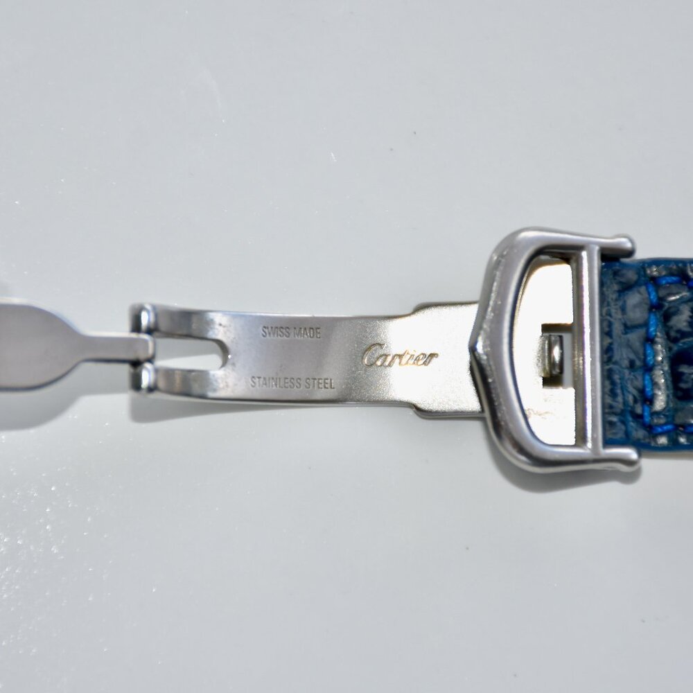 Cartier Crocodile Leather Strap and Stainless Steel Deployant Buckle Clasp - Picture 5 of 6